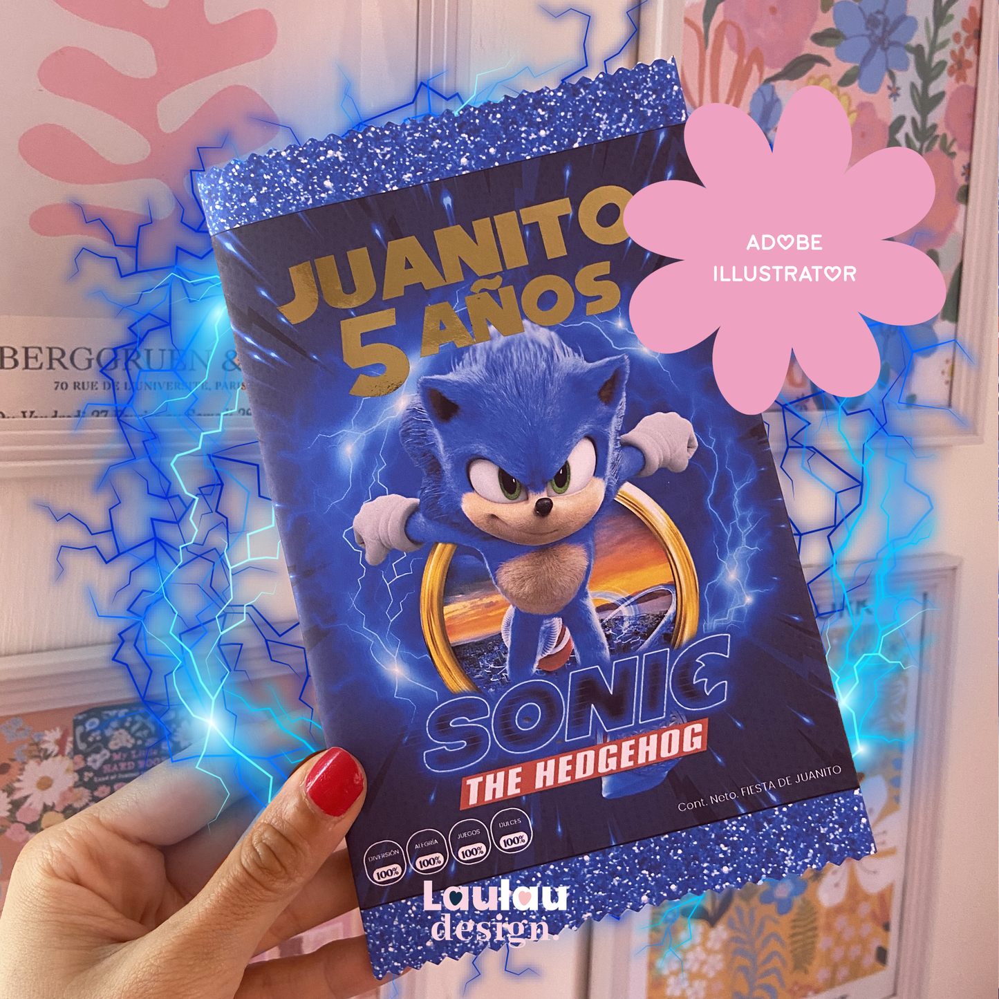 Template diseño para Chip Bags Sonic