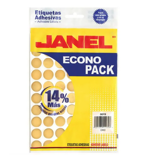 Etiquetas para Cierre color Oro Janel