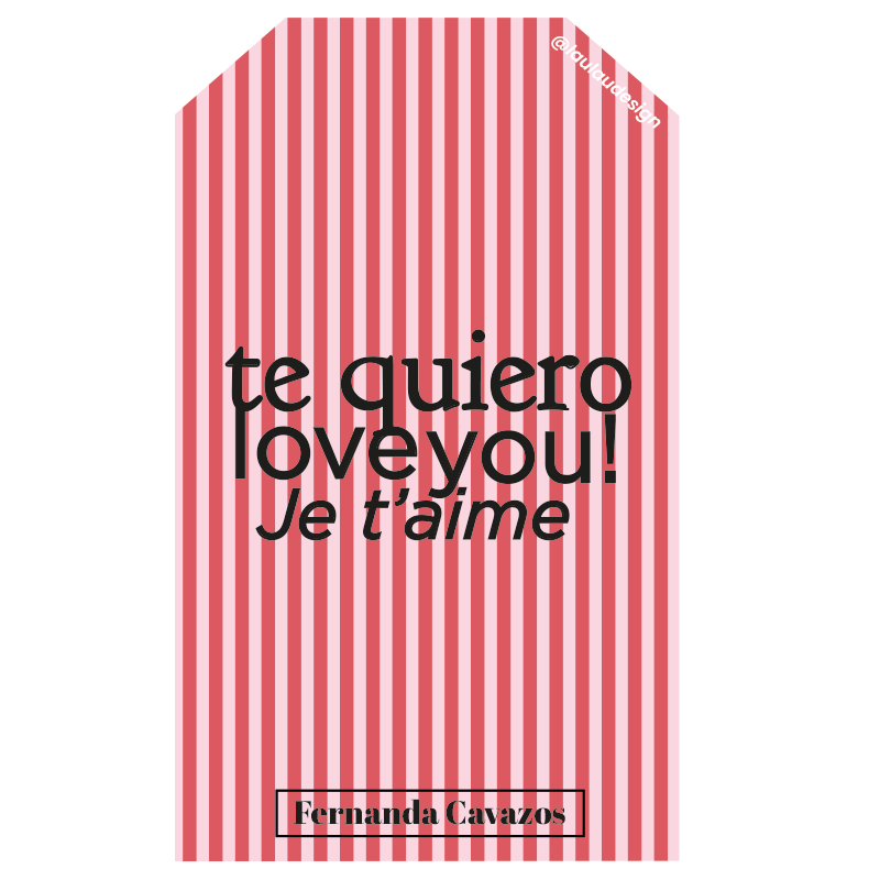 Tags personalizadas San Valentin 2024