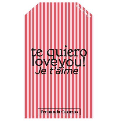 Tags personalizadas San Valentin 2024