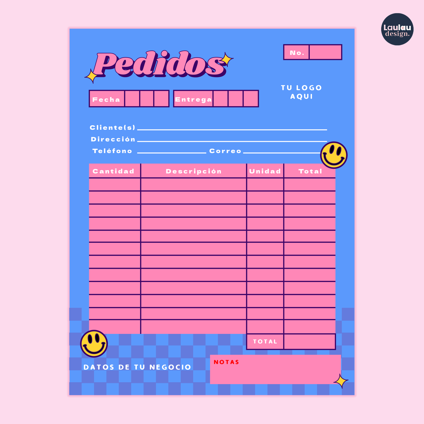 Block de Notas para pedidos