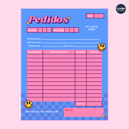 Block de Notas para pedidos